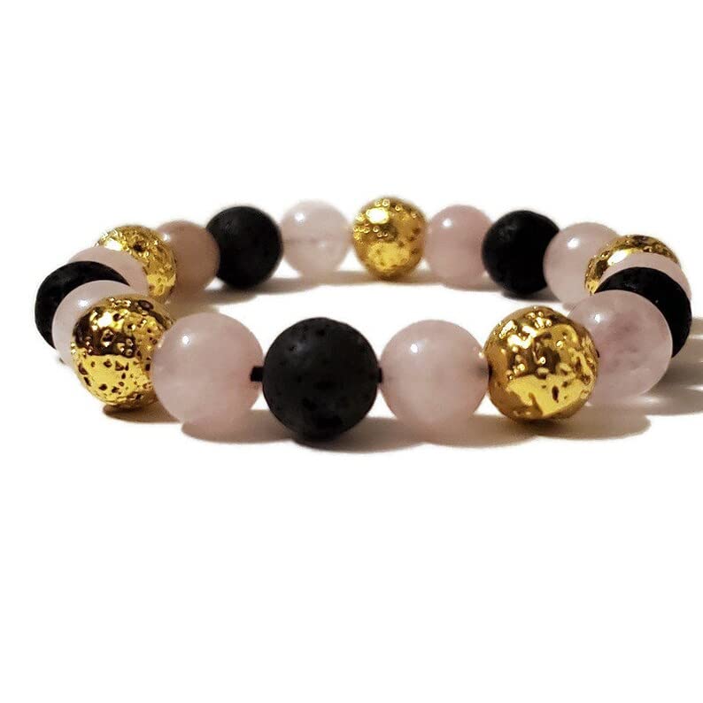 Bracelet quartz rose bien-être et harmonie en pierres 10mm
