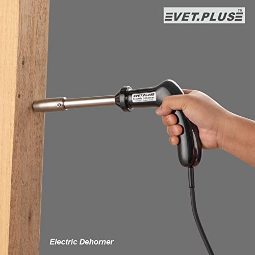 VET.PLUS Dehorner Elétrico para Bezerro, Cordeiro, Ovelha e Cabra, Aço Inoxidável 316. Aqueça Imedia