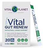 Vital Planet - Vital Gut Renew Powder Supplement for Leaky Gut Repair with L-Glutamine, Marshmallow and Ginger Root, DGL Licorice Root and Organic Aloe Vera, L Glutamine 6000mg, 20 Single Serve Packs