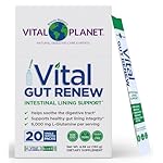 Vital Planet - Vital Gut Renew Powder Supplement for Leaky Gut Repair with L-Glutamine, Marshmallow and Ginger Root, DGL Licorice Root and Organic Aloe Vera, L Glutamine 6000mg, 20 Single Serve Packs