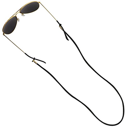 F Fityle 2 peças de 74 cm de couro sintético macio com corrente para óculos de sol, cordão e cordão