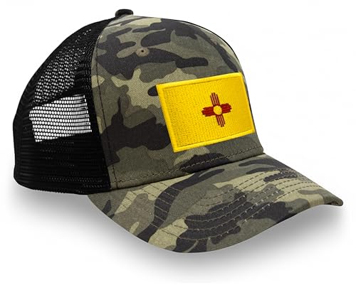 Image of International Tie State Hat for Men and Women, Adjustable Snapback Trucker Baseball Cap with Embroidered Patch