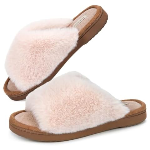 Snug Leaves Fluffy Memory Foam Slip-on Slippers Cover