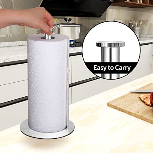 Paper Towel Holder Countertop, Oboding, Kitchen Paper Towel Holder Stand For Kitchen And Bathroom Organization And Storage, Paper Towel Holders For Standard And Large Size Rolls (Silver) #TOP2