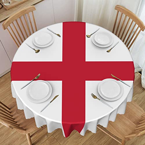Pooedso Flag Of England Tablecloths 60In Round Lace Waterproof Family Table Cover Tablecloth Kitchen Outdoor Party Decoration Tablecloths #TOP7