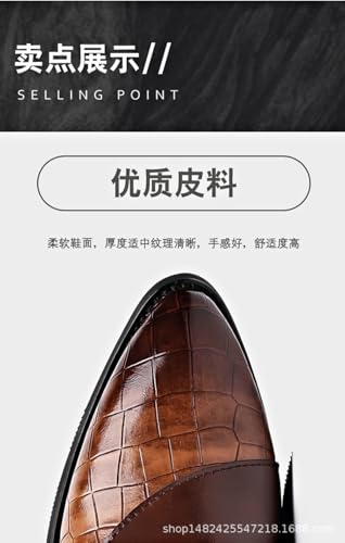 Men's Fashion Dress Business Formal Straps Oxford Shoes Modern Casual Derby Brown2