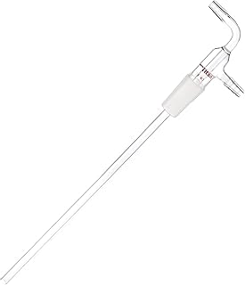 ADAMAS-BETA Glass Inlet Adapter with Long Stem, 24/40 Standard Taper Inner Joint, 10mm Hose Connection OD, 250mm/9.8