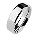 Produktbild Mianova Unisex Band Ring Edelstahl Poliert Freundschaftsring Herrenring Damenring Partnerring Damen Herren Silber Größe 52 (16.6) 4mm Breit