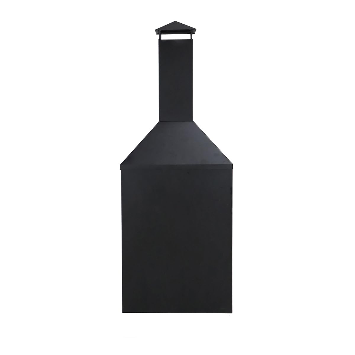 CHARLES BENTLEY Barbecue et cheminée 118cm en Acier Noir, résistant à la Rouille, Design Moderne, brûleur Bois/Charbon, Rangement bûches, avec tisonnier (118x44x44cm)
