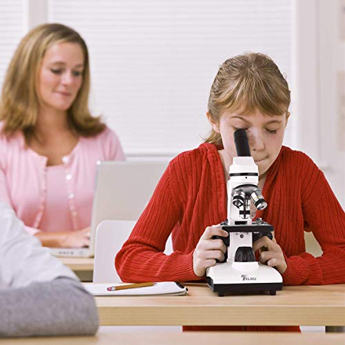 image for TELMU Microscopes 40X-1000X Dual Cordless LED Illumination Lab Compoun