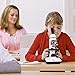 TELMU Microscopes 40X-1000X Dual Cordless LED Illumination Lab Compound Monocular Microscope with Optical Glass Lenses & 10 Slides 