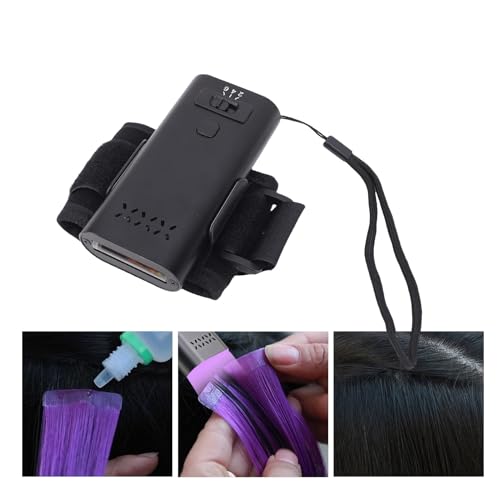 Lampe d'extension de cheveux portable noire avec batterie lithium-ion - 2