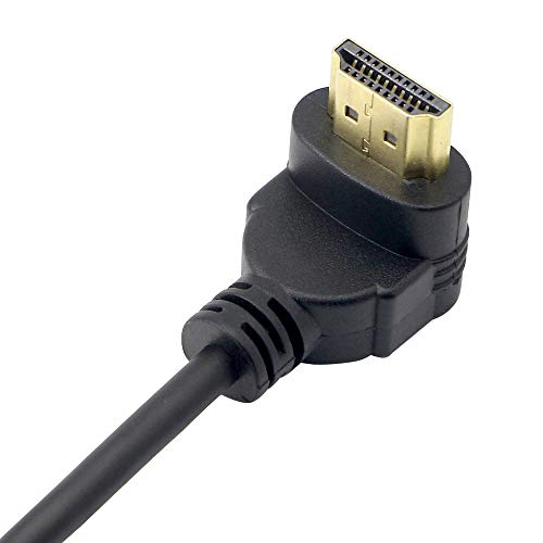 Image of Right AngleHDMI Coiled Cable,90A‚ Down Angle HDMI Male to HDMI Male Spring Spiral Cable Support 3D 1080P YOUCHENG for Camera, Monitor
