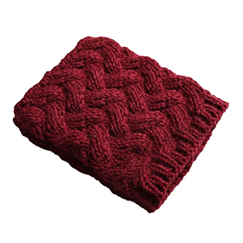 Qinghengyong Beinwärmer Abdeckung für den Winter im Freien, Beinwickel, Kleidungszubehör, einfarbig, kurz, gestrickt, für Mädchen, Stiefelmanschetten, Weinrot Cover
