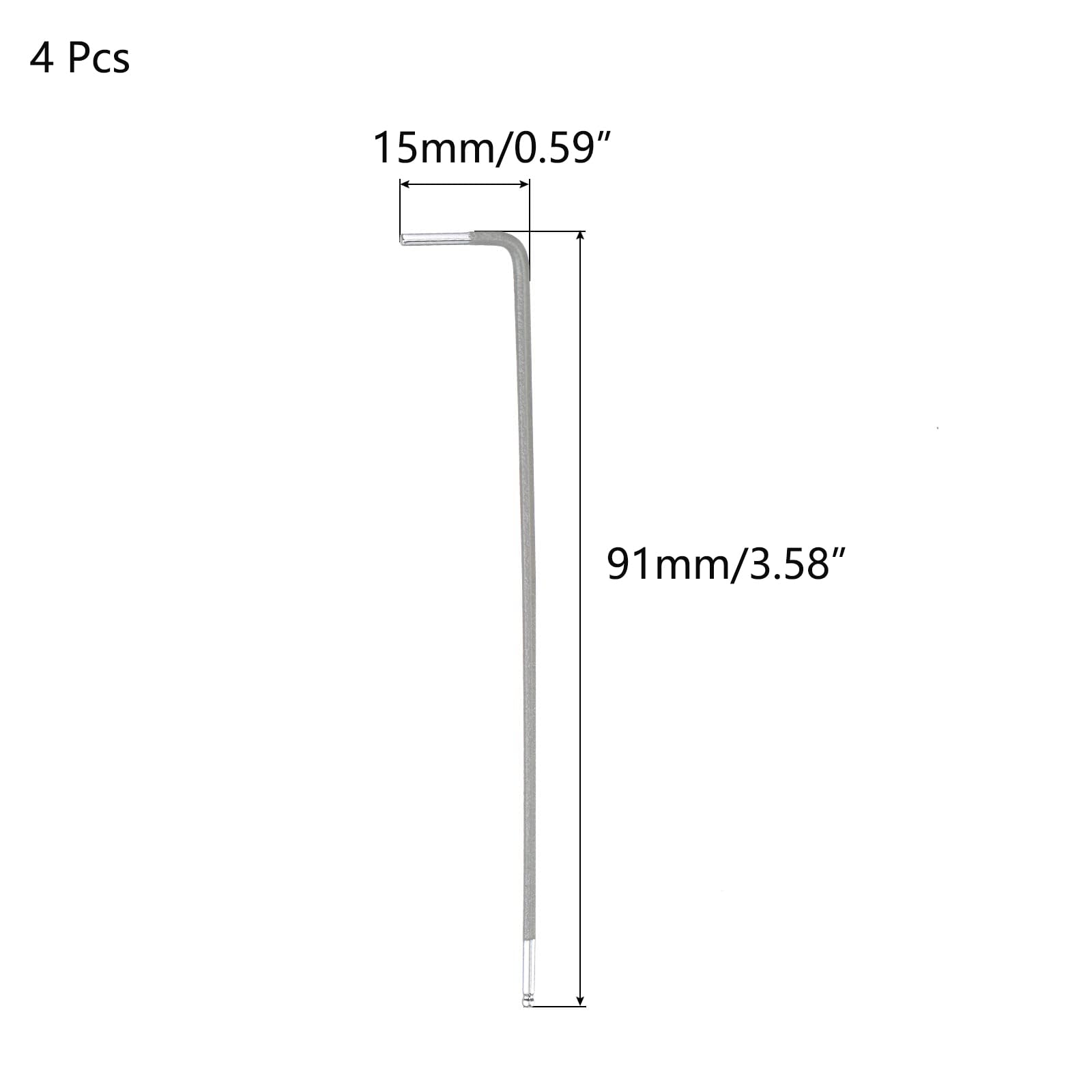 TOP-VIGOR 4Pcs 1.5mm Ball End Hex Key Wrench - Image 2