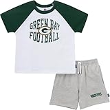 Gerber Geber Unisex Baby NFLTeam T-Shirt and Shorts Set, Packers, 5T