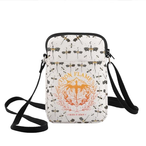 KEYCHIN 4th Wing Crossbody Bag Dragon Rider Book Lover Gifts Burn It Down Dark Academia Shoulder Bag Ya Book Lover Gifts