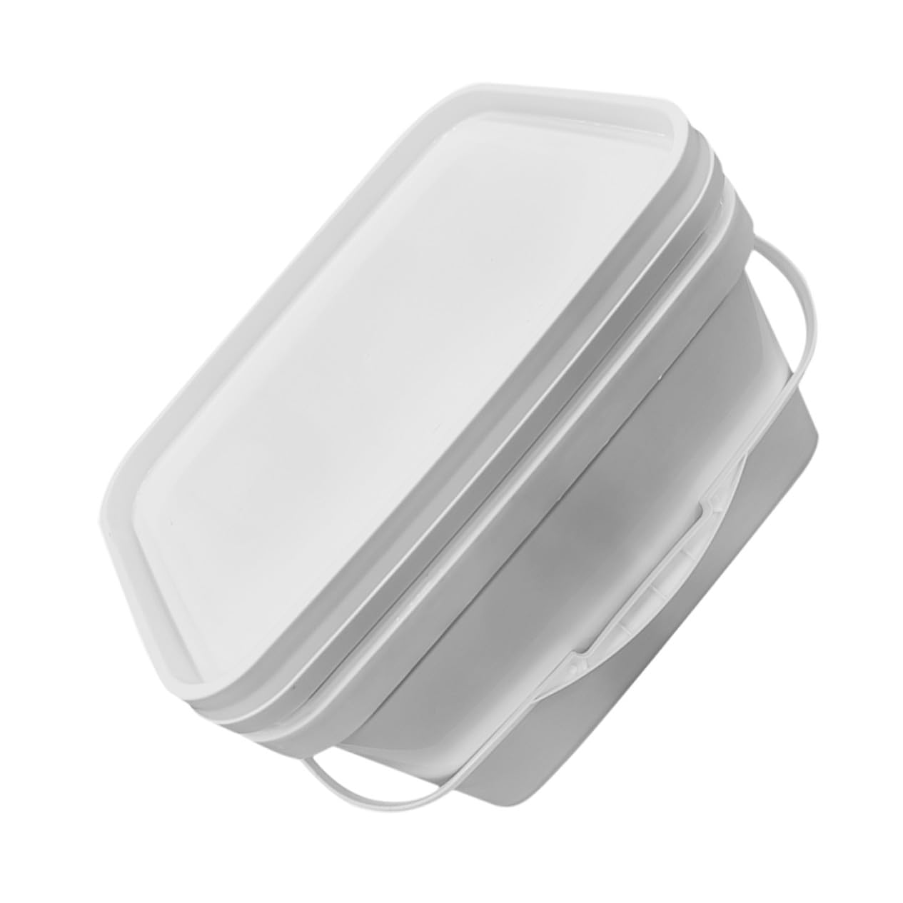 Toddmomy Secchiello di Vernice Bianco 10l in Pp con Manico e Coperchio, Facile da Trasportare e Versatile per Uso Multiplo