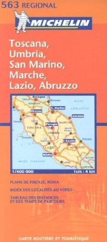 Michelin Toscana, Umbria, San Marino, Marche, Lazio, Abruzzo (Michelin Maps) #TOP30