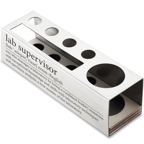 wainvniaw Lab Supervisor Gifts, Lab Supervisor Desk Decor Stainless Steel Pen Pencil Holders WCC37