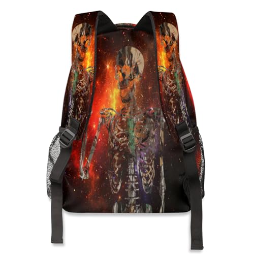 Sac à dos tête de mort grand format pour ordinateur et loisirs - 5