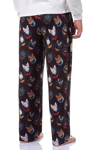 Star Trek The Next Generation TNG Men's Cat Sleep Tossed Print Pajama Pants for Adults4