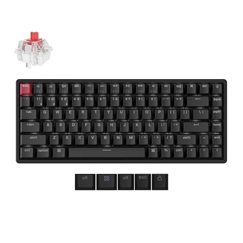 Keychron K2 75%���C�A�E�g QMK ���C�����X����їL���I�v�V���� ���J�j�J���L�[�{�[�h �X�[�p�[���b�h�X�C�b�` �z���C�g�o�b�N���C�g �A���~�j�E���t���[�� �V���C���X���[�_�u���V���b�gPBT�L�[�L���b�v�t�� Mac Windows�o�[�W����