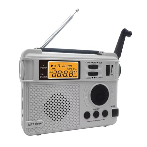 Banque d'alimentation de secours 3000 mAh et radio météo à manivelle avec alerte SOS