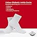 Diamond Star Diabetic Ankle Socks, Non-Binding Circulatory Doctor Approved Cushion Cotton Quarter Socks for Men’s Women’s (3 Pack White)
