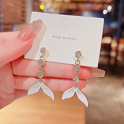 Boucles d'oreilles fishtail haut de gamme en strass pour banquet chic - 4