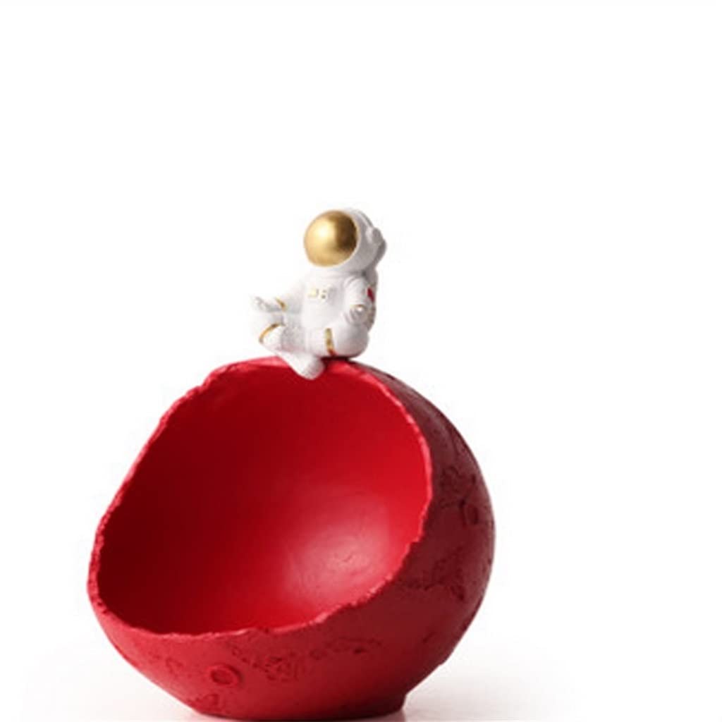 Desktop Ornament رائد فضاء مغطاة مفتاح التخزين الديكور اكسسوارات المنزل غرفة المعيشة طاولة القهوة البندق لوحة وجبة خفيفة الفاكهة صندوق تخزين Statues (Color : B)