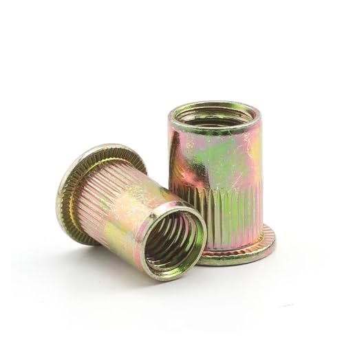2-30 �u���C���h���x�b�g�i�b�g�X�e�����X�| Rivnut M3 M4 M5 M6 M8 M10 M12 �������b�L�˂��C���T�[�g�n�E�W���O�p�l���p(Yellow zinc plated,M5 20pcs)