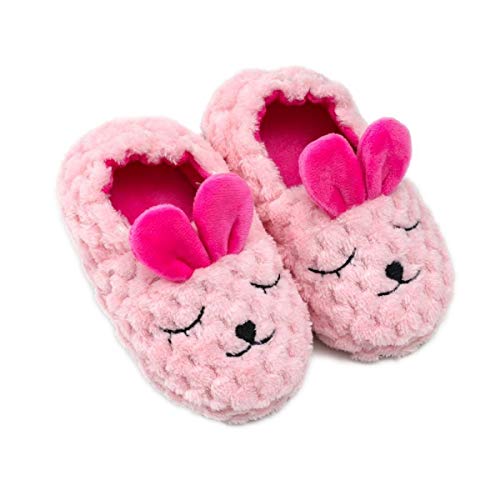 Owlike Toddler Girls Bunny Slippers Kids Winter Warm Anti-Skid Slippers Pink #TOP7