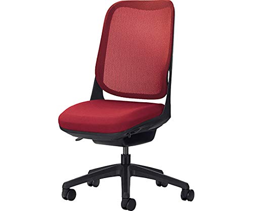 ライオン事務器 ライド アームレスタイプ チェリーレッド No.3565F-K