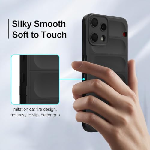 Image of ShieldTech AirGuard Series Back Cover Case for Nothing Phone 3a Lite | Microfiber Lining | Airbag Cushion Drop Protection | Silicone Cover Case | Anti Slip Grip - Black for Nothing Phone 3a Lite