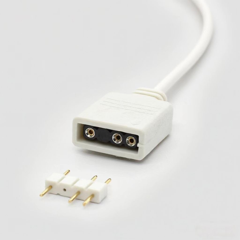 Câble répartiteur ARGB 5V 3 broches 30 cm blanc pour ventilateurs PC RGB et bandes LED