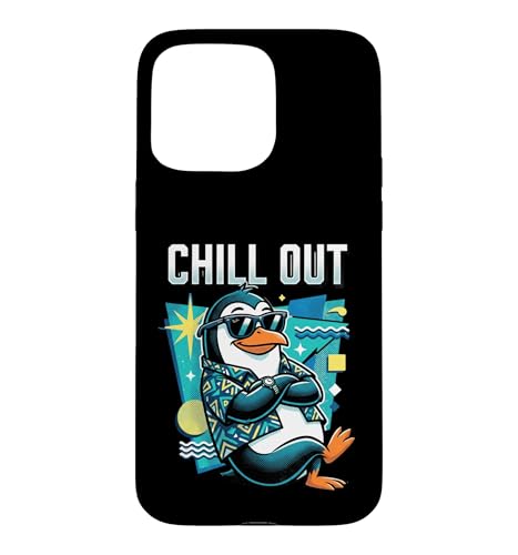 Mellow Penguin Tropical Shirt Retro Geometric Art �X�}�z�P�[�X iPhone 15 Pro Max �p