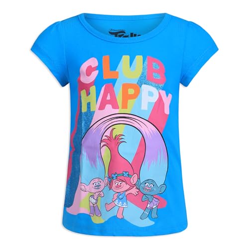 Dreamworks Trolls Poppy, Branch, Satin and Chenille Girls 3 Pack T-Shirt for Toddler and Big Kids2