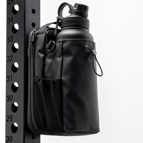 Bolsa Magnética para Academia com Porta Garrafa e Compartimentos para Celular e Acessórios – Fixação com Ímãs Ultra Fortes, Impermeável, Alça Ajustável, Unissex