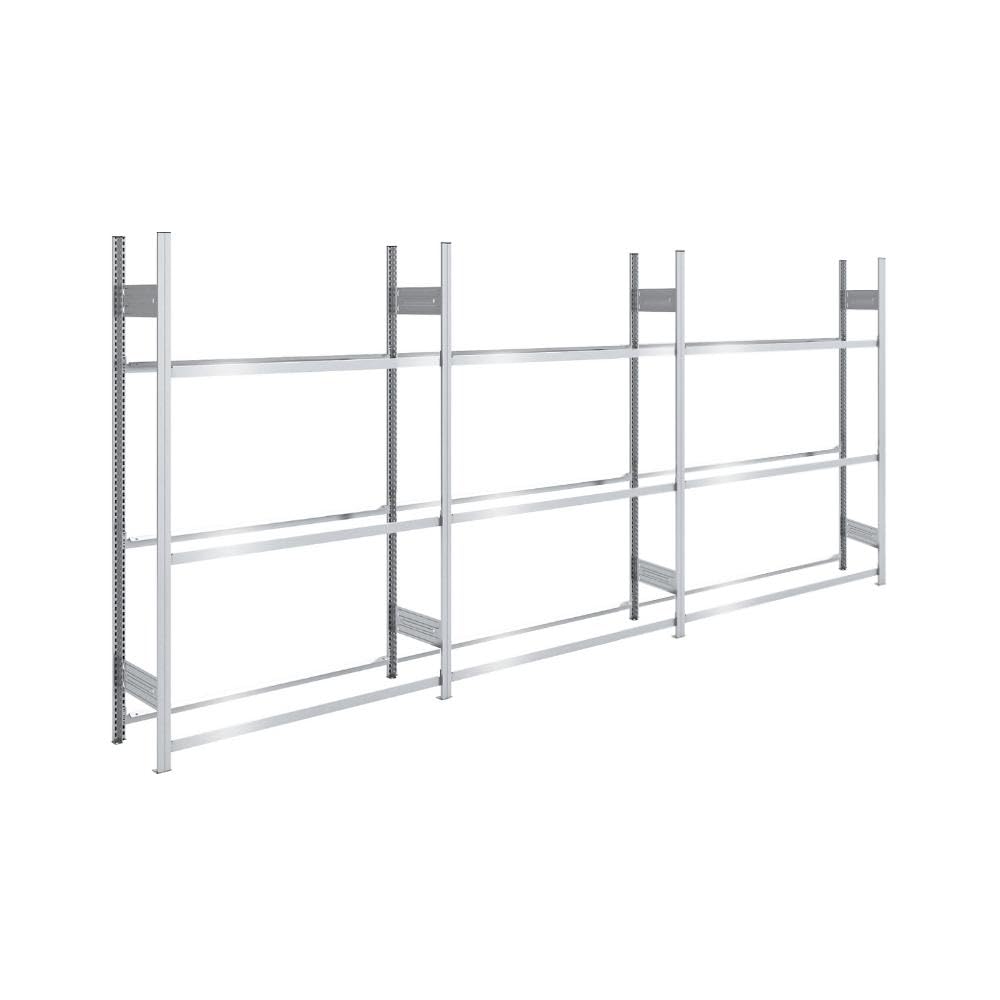 PROREGAL Reifenregal TIRE PRO Made in Germany | Komplettregal | HxBxT 200x450x43cm | 150kg Fachlast | bis zu 54 Reifen auf 3 Ebenen | Verzinkt | Reifenständer Garagenregal