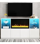 Merax High Gloss TV Stand with 34.2