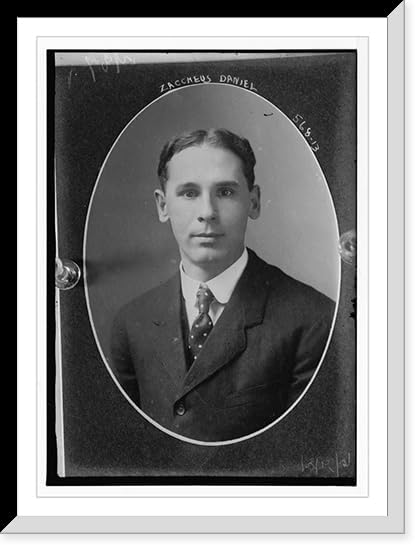 Historic Framed Print, Zaccheus Daniel, cameo portrait, 17-78" x 21-78"