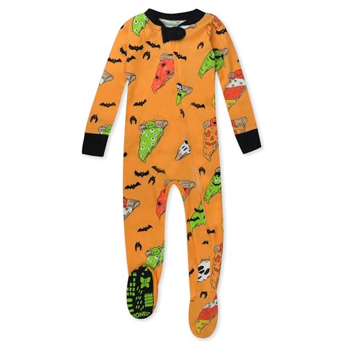 Image of HonestBaby Baby 100% Organic Cotton Celebration Non-Slip Footed One-Piece Zip-Front Pajamas