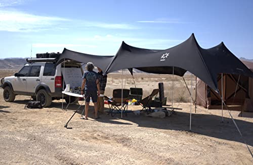Image of Neso Party Tent - Lightweight and Portable Canopy Tent - Easy Setup for Family Outings On and Off the Beach - Patented Reinforced Corners - UPF 50+ Sun Protection - 8ft Tall, 11 x 22ft - Black