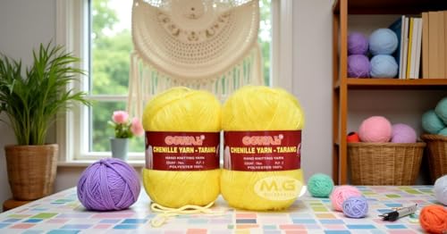 Image of M.G Knitting Wool Yarn, Soft Tarang Feather Wool Ball Kacha Pila 200 gm Best Used with Knitting Needles, Soft Tarang Wool Crochet NeedlesWool Yarn for Knitting. by M.G