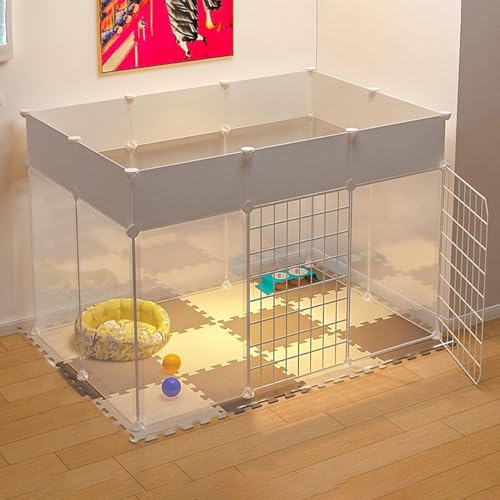 LDTTYRC Gabbia per Cani - Recinto per Cani Recinto per Cani Gabbia per Conigli Gabbia per Conigli, Gabbia Fai da Te per Piccoli Animali Recinto Portatile in Filo Metallico per Piccoli Animali Cuccio