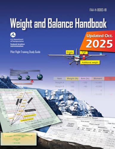 Weight and Balance Handbook FAA-H-8083-1B (Color Print): Pilot Flight Training Study Guide