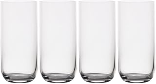 Mikasa Upton Lead-Free Highball Tall Juice Water Beverage Drinking Glasses Cups, Set of 4, 17 Ounce