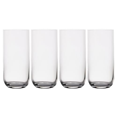 Mikasa Upton Lead-Free Highball Tall Juice Water Beverage Drinking Glasses Cups, Set of 4, 17 Ounce
