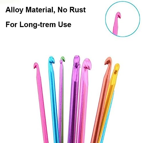 Image of ADW CRAFT'S Crochet Needle Single Size(12 Size Available)| 12 Pcs Crochet Needle Set||Aluminum Multicolor Crochet Hooks Needle|Crochet Needle|Crochet Needle Set | Crochet Needle Kit (9 mm / Single Pcs(Pack of 1))